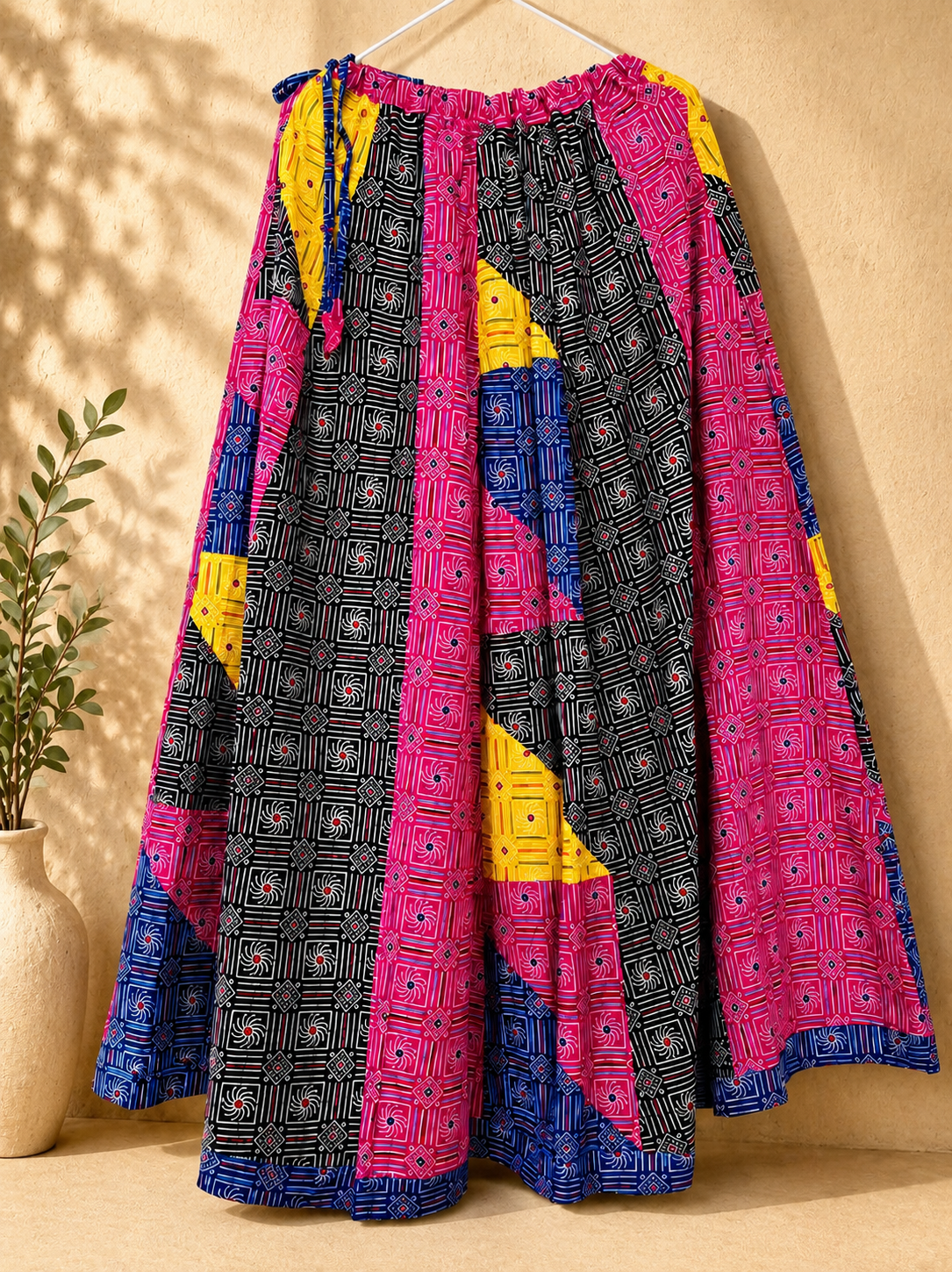 🌻Navrang ~ Leher Handblock Skirt