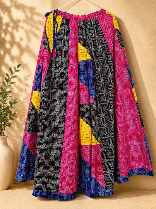 🌻Navrang ~ Leher Handblock Skirt