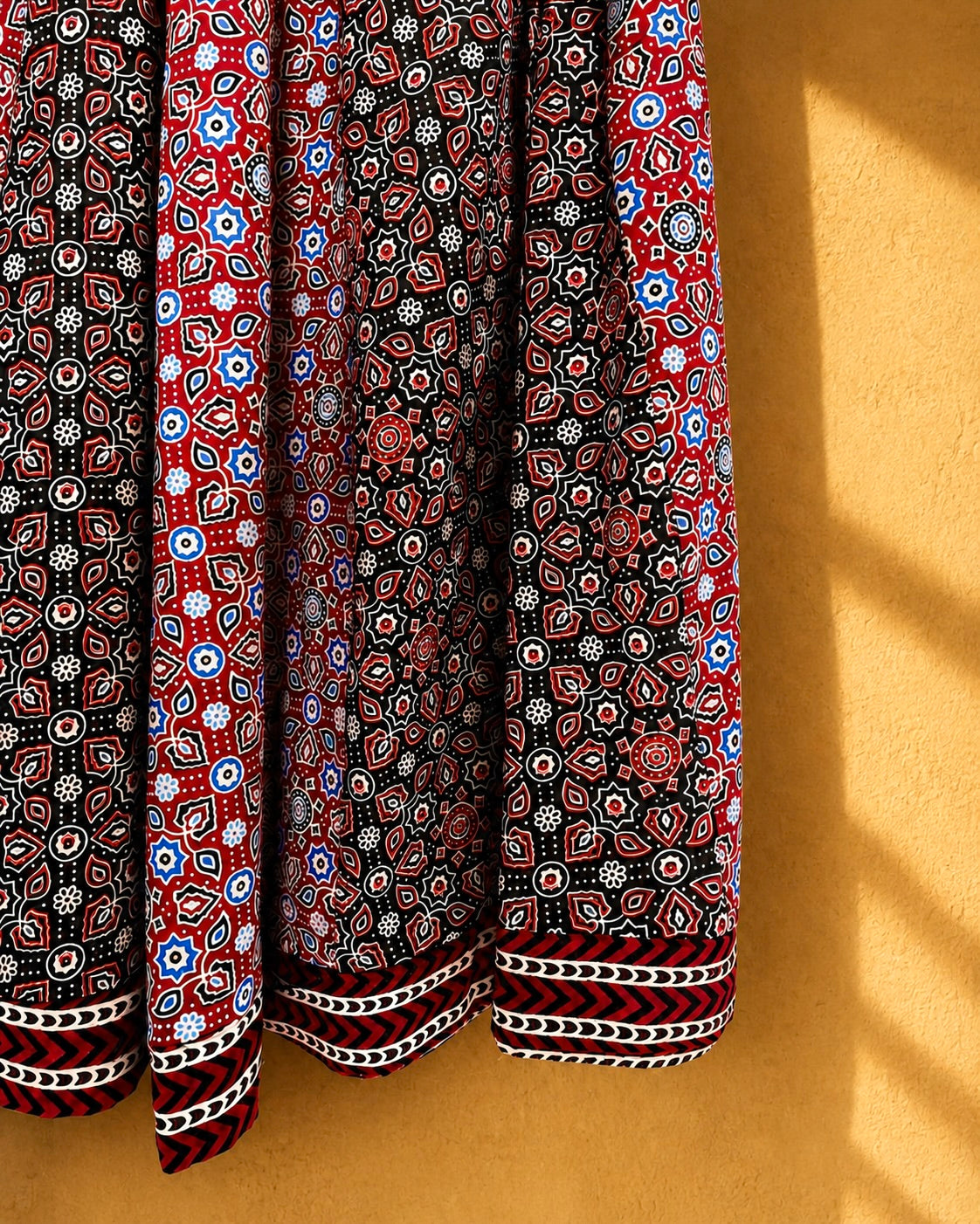 🌻Navrang ~ Noor Ajrakh Skirt and Dupatta Set