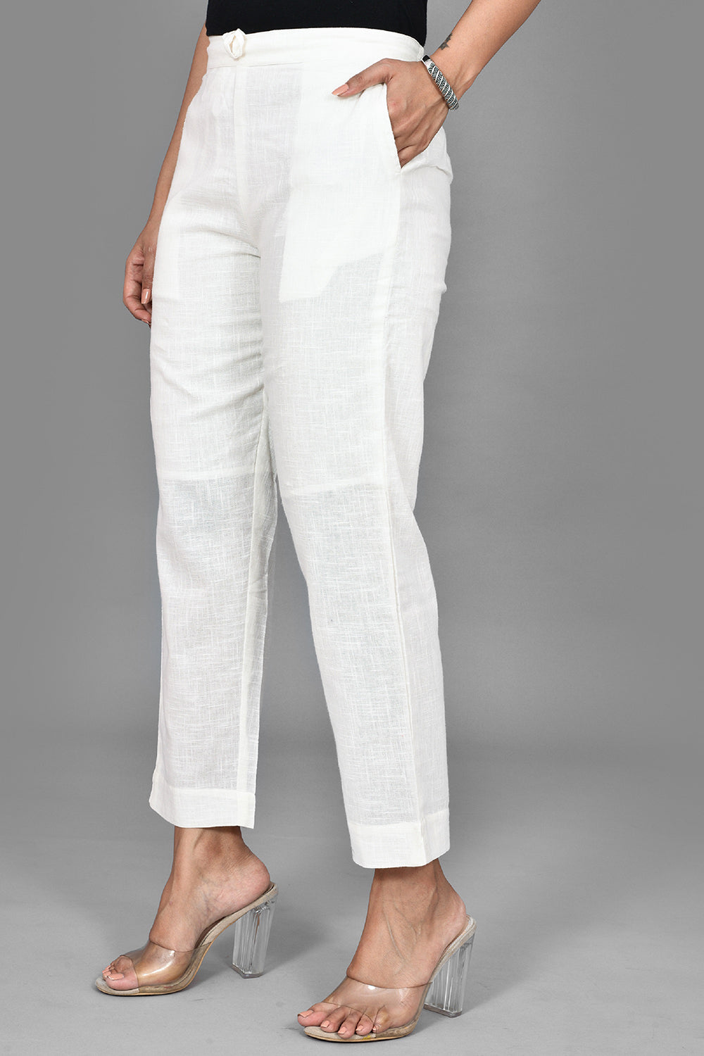 Starch White ~ Ankle Length Pant