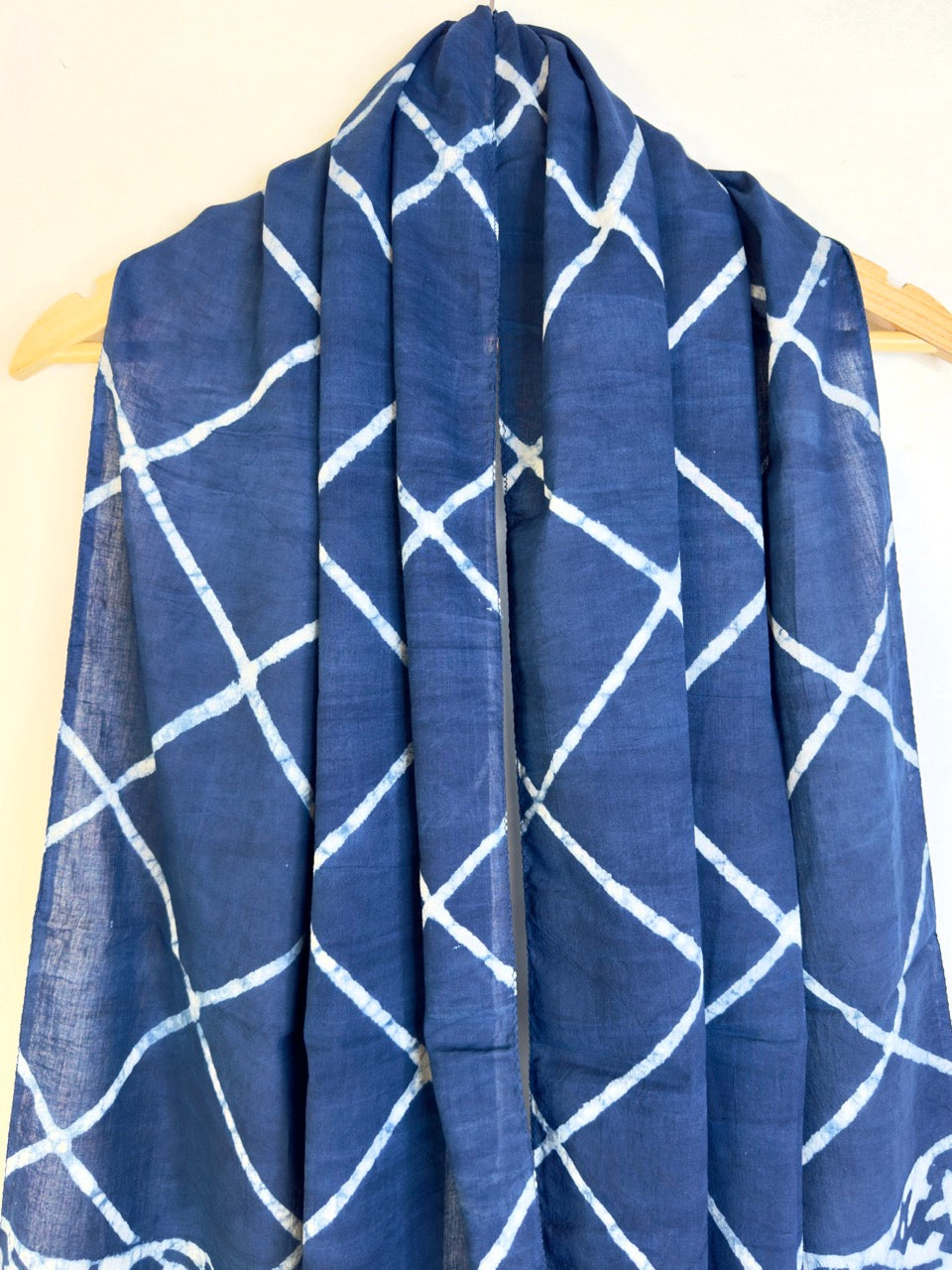 Raag 🪷 Mulmul Cotton Stoles ~  Indigo Striped